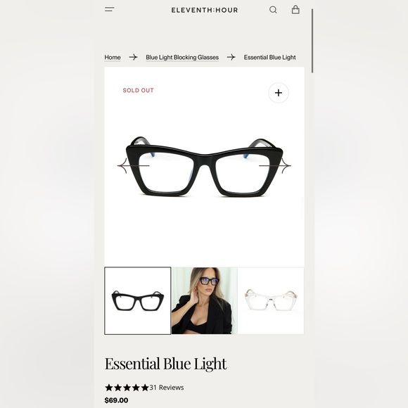 Eleventh Hour Essential Blue Light Glasses - Picture 2 of 8